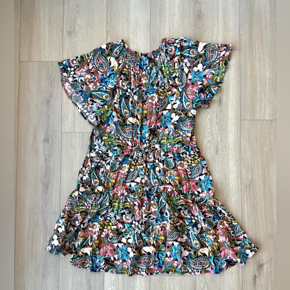 HTF By Anthropologie Robin Tiered Mini Dress Size M EUC Floral flirty boho - Picture 11 of 14
